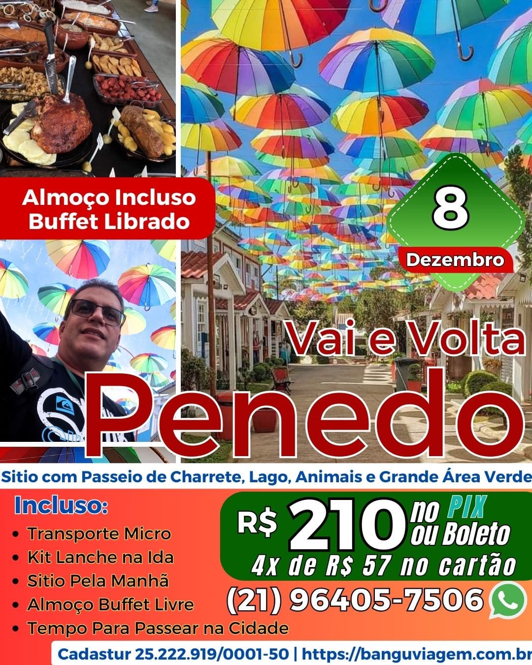 EXCURSÃO PARA PENEDO – DIA 8 DEZEMBRO | EMBARQUE NA ZONA OESTE DO RJ